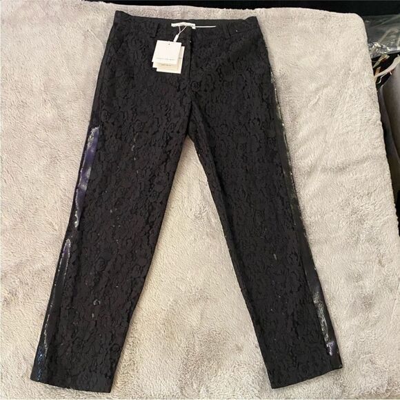 NWT Robert Rodriguez Elegant Black Lace Women's PantsUS4 - Picture 4 of 12